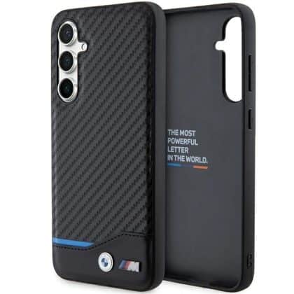 BMW Leather Carbon - θήκη για Samsung Galaxy S23 FE - Μαύρο