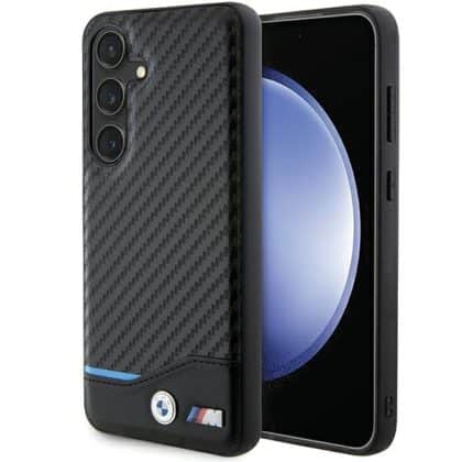 BMW Leather Carbon - θήκη για Samsung Galaxy S24 - Μαύρο