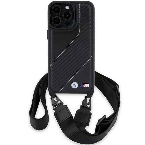 BMW M Edition Carbon Stripe & Strap - θήκη για Apple iPhone 15 Pro Max - Μαύρο - Image 2