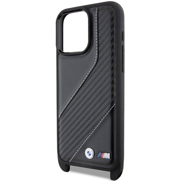 BMW M Edition Carbon Stripe & Strap - θήκη για Apple iPhone 15 Pro Max - Μαύρο - Image 5