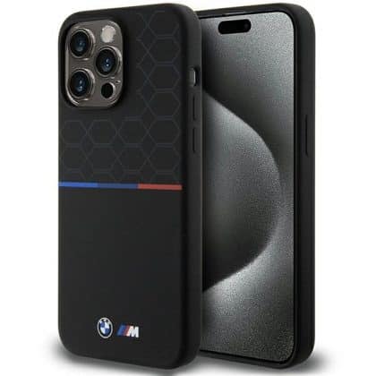 BMW M Silicone Pattern MagSafe - θήκη για Apple iPhone 15 Pro Max - Μαύρο