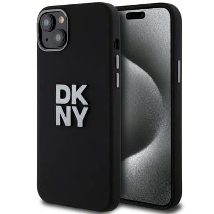 DKNY Liquid Silicone Metal Logo - θήκη για Apple iPhone 15 - Μαύρο