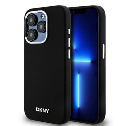 DKNY Liquid Silicone Small Metal Logo MagSafe - θήκη για Apple iPhone 14 Pro - Μαύρο