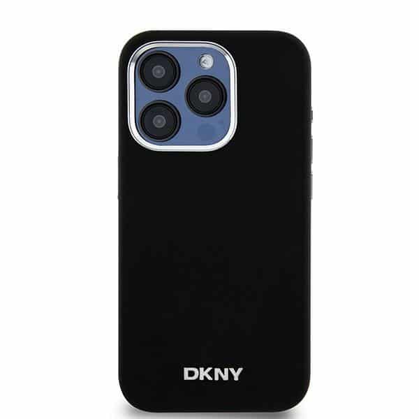 DKNY Liquid Silicone Small Metal Logo MagSafe - θήκη για Apple iPhone 14 Pro - Μαύρο - Image 3