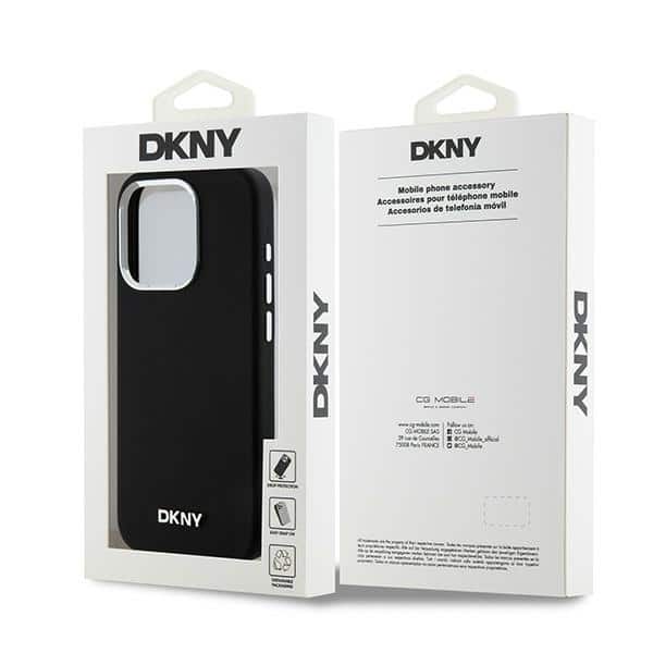 DKNY Liquid Silicone Small Metal Logo MagSafe - θήκη για Apple iPhone 14 Pro - Μαύρο - Image 8