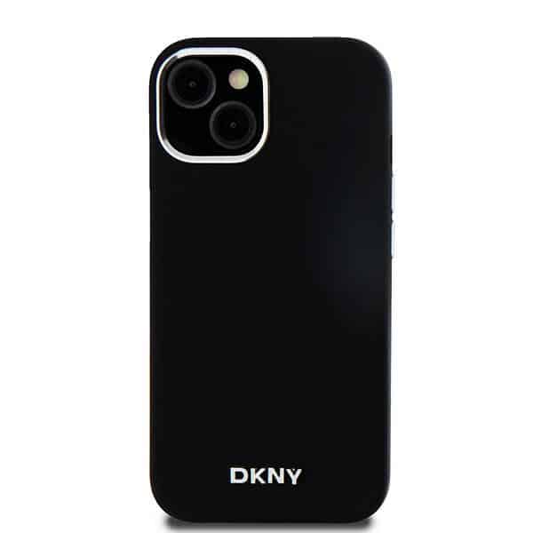 DKNY Liquid Silicone Small Metal Logo MagSafe - θήκη για Apple iPhone 15 - Μαύρο - Image 3