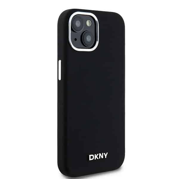 DKNY Liquid Silicone Small Metal Logo MagSafe - θήκη για Apple iPhone 15 - Μαύρο - Image 4