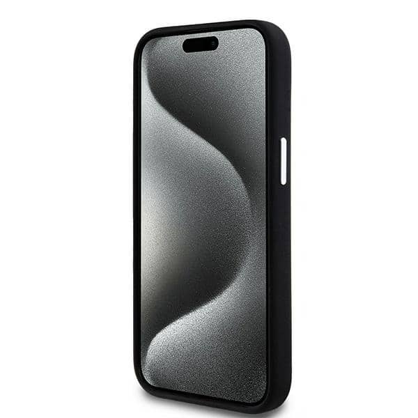 DKNY Liquid Silicone Small Metal Logo MagSafe - θήκη για Apple iPhone 15 - Μαύρο - Image 5