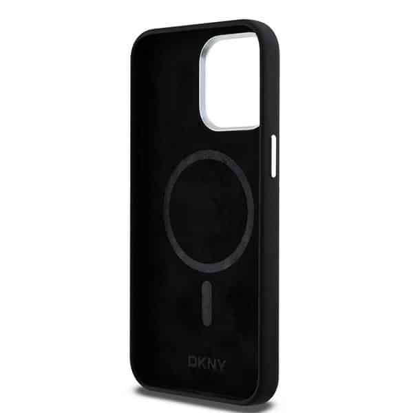 DKNY Liquid Silicone Small Metal Logo MagSafe - θήκη για Apple iPhone 15 Pro Max - Μαύρο - Image 7