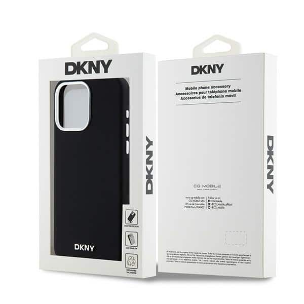 DKNY Liquid Silicone Small Metal Logo MagSafe - θήκη για Apple iPhone 15 Pro Max - Μαύρο - Image 8