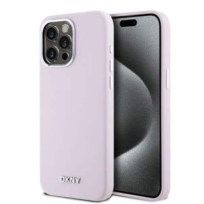 DKNY Liquid Silicone Small Metal Logo MagSafe - θήκη για Apple iPhone 14 Pro Max - Ροζ