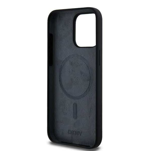 DKNY Liquid Silicone White Printed Logo MagSafe - θήκη για Apple iPhone 13 Pro Max - Μαύρο - Image 7