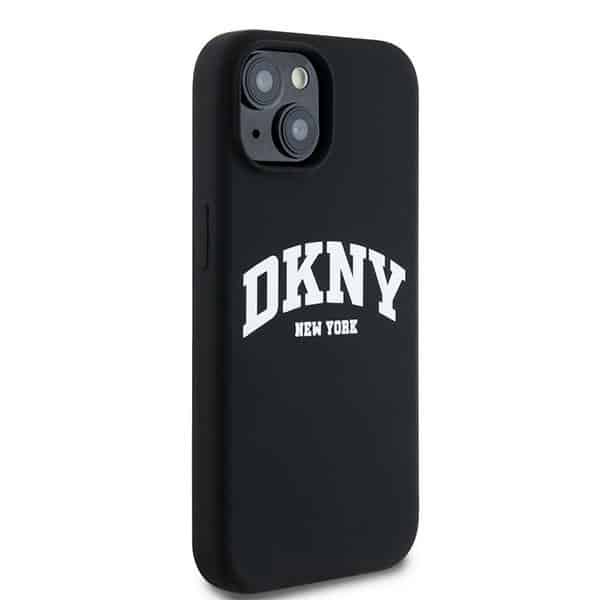 DKNY Liquid Silicone White Printed Logo MagSafe - θήκη για Apple iPhone 14 - Μαύρο - Image 4