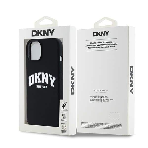 DKNY Liquid Silicone White Printed Logo MagSafe - θήκη για Apple iPhone 14 - Μαύρο - Image 8