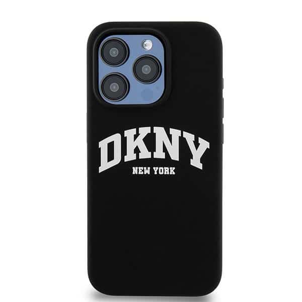 DKNY Liquid Silicone White Printed Logo MagSafe - θήκη για Apple iPhone 14 Pro - Μαύρο - Image 3