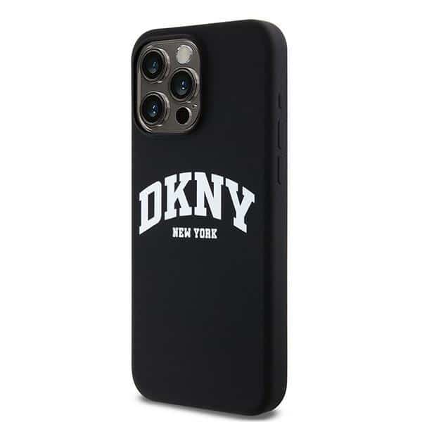 DKNY Liquid Silicone White Printed Logo MagSafe - θήκη για Apple iPhone 14 Pro Max - Μαύρο - Image 2