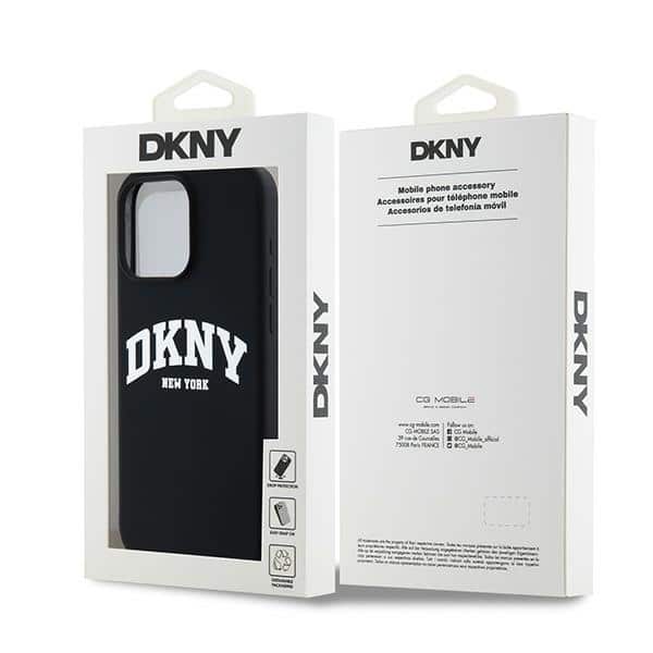 DKNY Liquid Silicone White Printed Logo MagSafe - θήκη για Apple iPhone 14 Pro Max - Μαύρο - Image 8