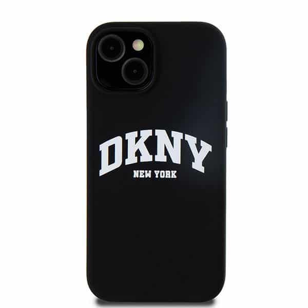 DKNY Liquid Silicone White Printed Logo MagSafe - θήκη για Apple iPhone 15 Plus - Μαύρο - Image 3