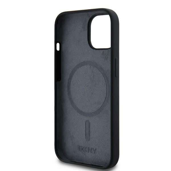 DKNY Liquid Silicone White Printed Logo MagSafe - θήκη για Apple iPhone 15 Plus - Μαύρο - Image 7
