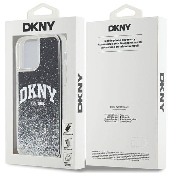 DKNY Liquid Glitter Big Logo - θήκη για Apple iPhone 12 / Pro - Μαύρο - Image 8