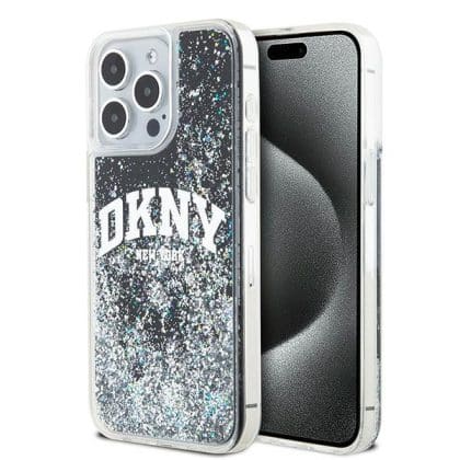 DKNY Liquid Glitter Big Logo - θήκη για Apple iPhone 13 Pro Max - Μαύρο