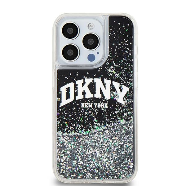 DKNY Liquid Glitter Big Logo - θήκη για Apple iPhone 14 Pro - Μαύρο - Image 3
