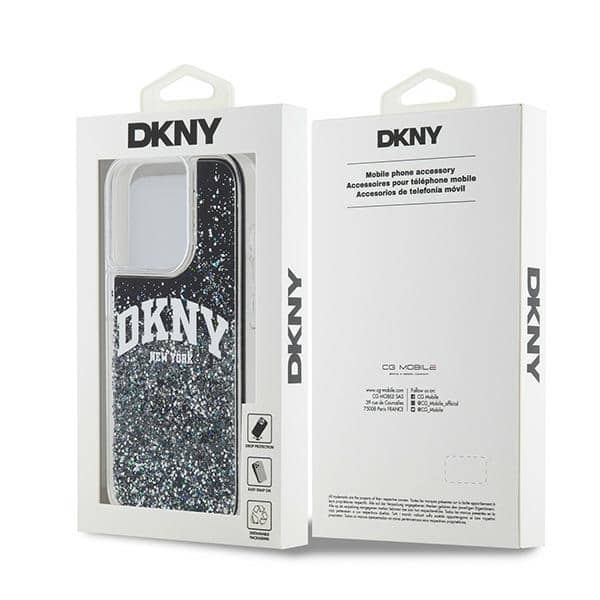 DKNY Liquid Glitter Big Logo - θήκη για Apple iPhone 14 Pro - Μαύρο - Image 8