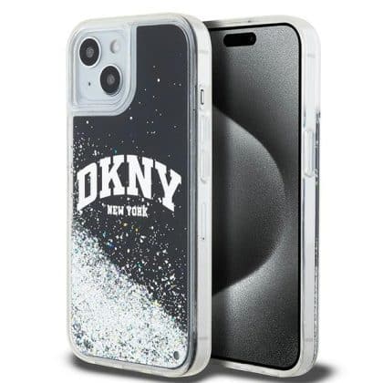DKNY Liquid Glitter Big Logo - θήκη για Apple iPhone 15 Plus - Μαύρο
