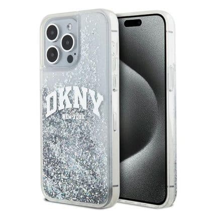 DKNY Liquid Glitter Big Logo - θήκη για Apple iPhone 15 Pro - Λευκό