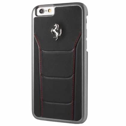 Ferrari Red stiching - θήκη για Apple iPhone 6/6S - Μαύρο