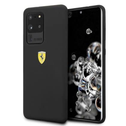 Ferrari Silicone - θήκη για Samsung Galaxy S20 Ultra - Μαύρο