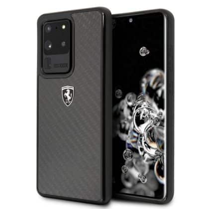 Ferrari Carbon Heritage - θήκη για Samsung Galaxy S20 Ultra - Μαύρο