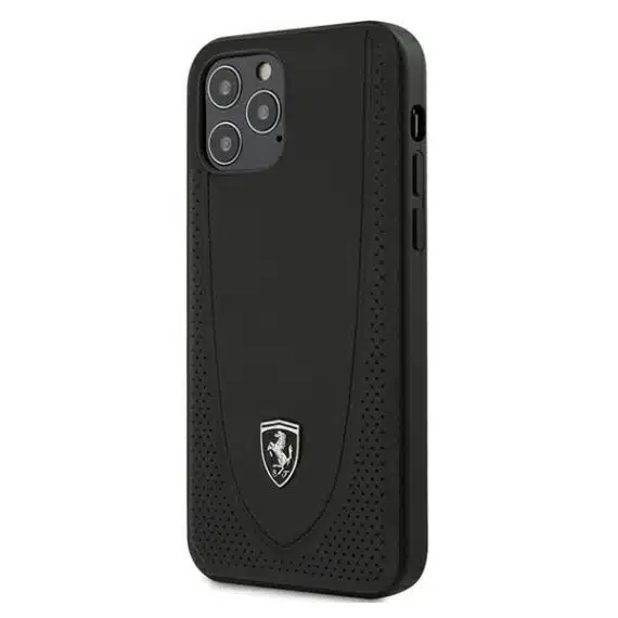 Ferrari Off Track Perforated - θήκη για Apple iPhone 12/12 Pro 6,1 - Μαύρο