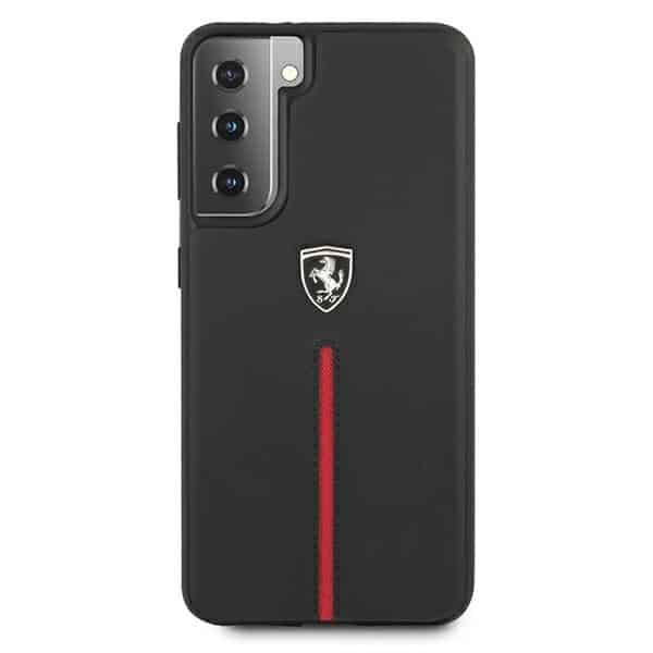 Ferrari Off Track Leather Nylon Stripe - θήκη για Samsung Galaxy S21+ 5G - Μαύρο - Image 3