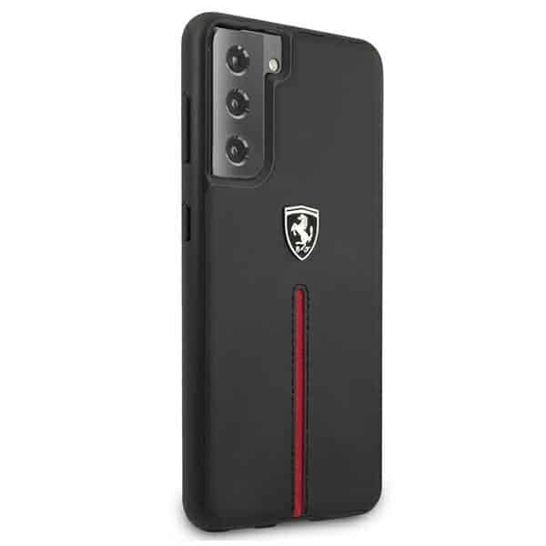 Ferrari Off Track Leather Nylon Stripe - θήκη για Samsung Galaxy S21+ 5G - Μαύρο - Image 4