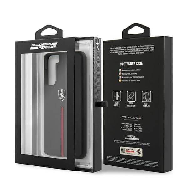 Ferrari Off Track Leather Nylon Stripe - θήκη για Samsung Galaxy S21+ 5G - Μαύρο - Image 8