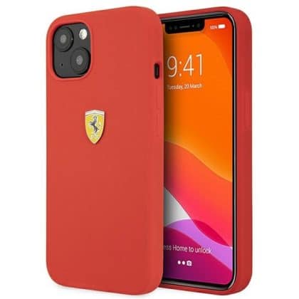 Ferrari Silicone - θήκη για Apple iPhone 13 mini - Κόκκινο