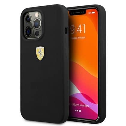 Ferrari Silicone - θήκη για Apple iPhone 13 Pro / - Μαύρο