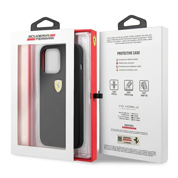 Ferrari Silicone - θήκη για Apple iPhone 13 Pro Max - Μαύρο - Image 8