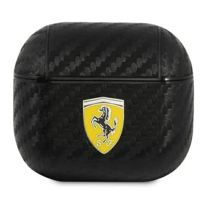 Ferrari FESA3CABK Κάλυμμα για AirPods 3 On Track PU Carbon σε μαύρο χρώμα