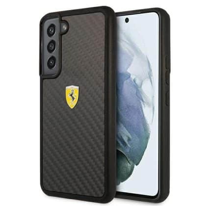 Ferrari On Track Real Carbon - θήκη για Samsung Galaxy S22 S901 - Μαύρο