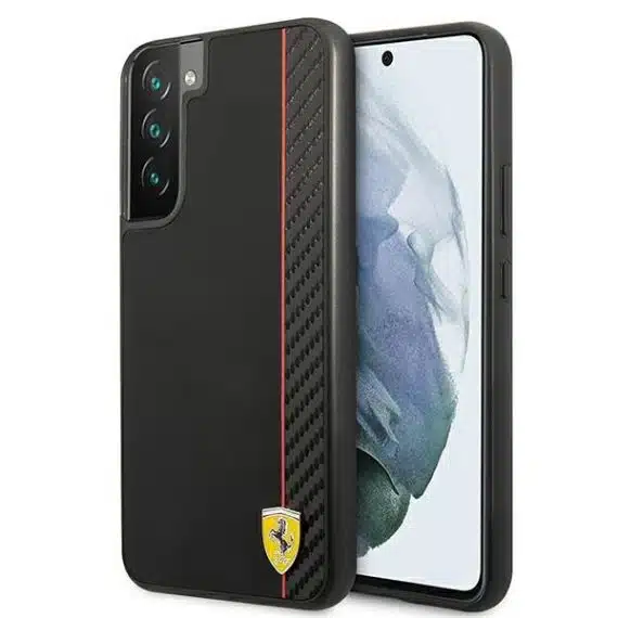 Ferrari On Track Carbon Stripe - θήκη για Samsung Galaxy S22 + S906 - Μαύρο