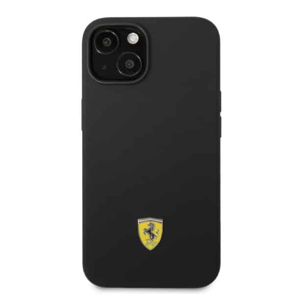 Ferrari Silicone Metal Logo Magsafe - θήκη για Apple iPhone 14 Plus - Μαύρο - Image 3