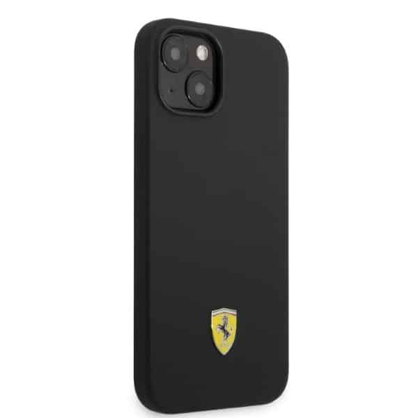 Ferrari Silicone Metal Logo Magsafe - θήκη για Apple iPhone 14 Plus - Μαύρο - Image 4