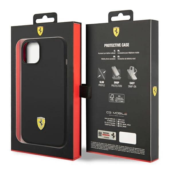 Ferrari Silicone Metal Logo - θήκη για Apple iPhone 14 Plus - Μαύρο - Image 8