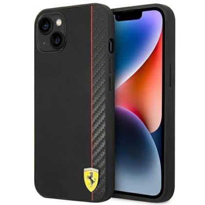 Ferrari Carbon - θήκη για Apple iPhone 14 Plus - Μαύρο