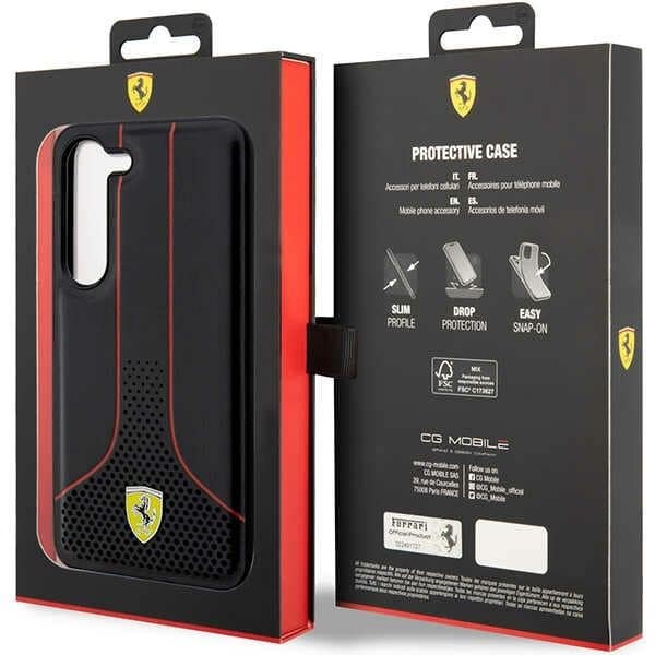 Ferrari Perforated 296 P - θήκη για Samsung Galaxy S23+ - Μαύρο - Image 8
