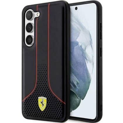 Ferrari Perforated 296 P - θήκη για Samsung Galaxy S23+ - Μαύρο