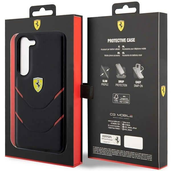 Ferrari Hot Stamp Lines - θήκη για Samsung Galaxy S23 - Μαύρο - Image 8