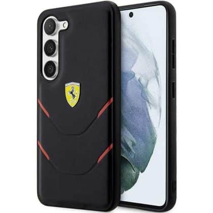 Ferrari Hot Stamp Lines - θήκη για Samsung Galaxy S23 - Μαύρο